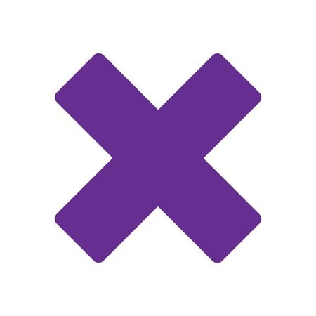 Ergomat DuraStripe Xtreme 9.5inx9.5inx3.5in Rounded Xfts Purple, 12PK DSX-XR9.5-P-KIT